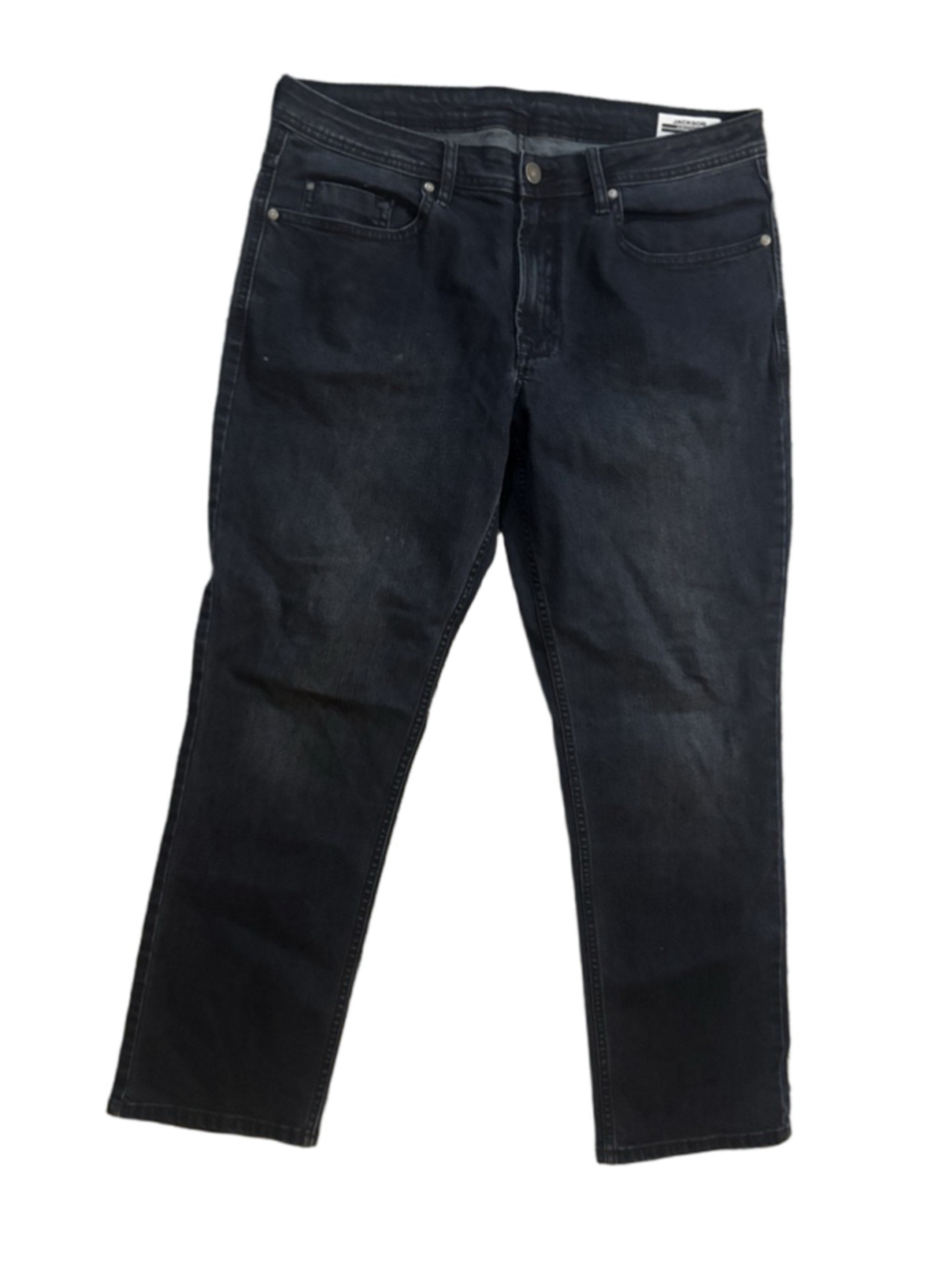 Men's JACKSON Dark Blue Slim Straight Jeans Waist 34